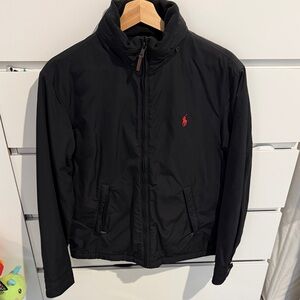 Men's Black Jacket with Red Logo (Ralph Lauren)